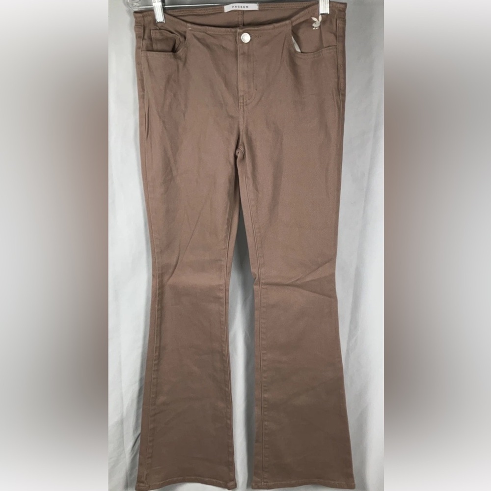 PAC Sun Playboy Women’s Jeans size 27 Beige‎ No Waist Boot Cut NWOT